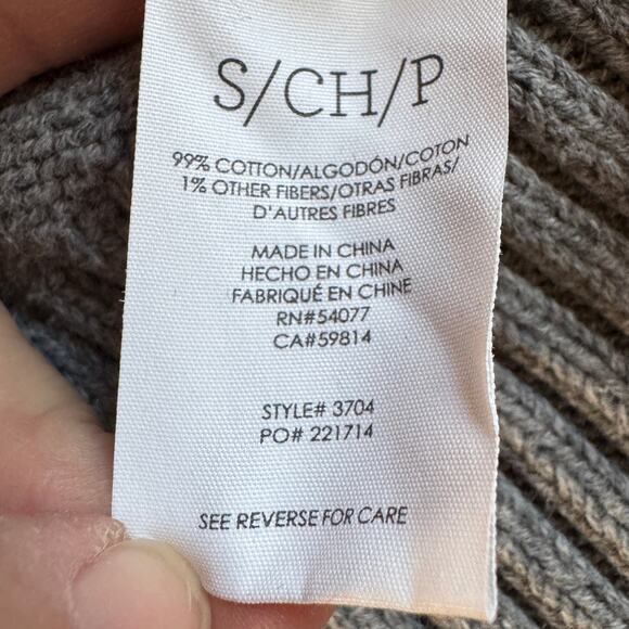 CAbi Eden Pullover Turtleneck Sweater Sz Small EUC Floral Bell Sleeves Gray 3704 - Picture 11 of 12